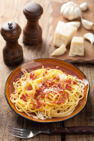 spaghetti carbonaraの写真素材