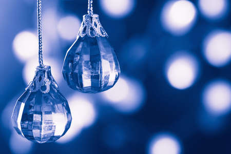 Christmas decoration over blurred backgroundの写真素材