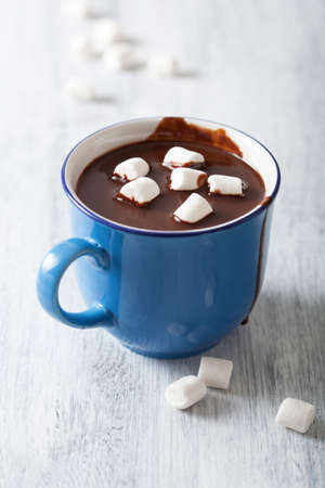 hot chocolate with marshmallows の写真素材