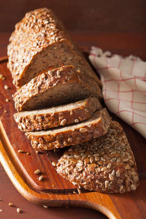 healthy whole grain bread with carrot and seeds
