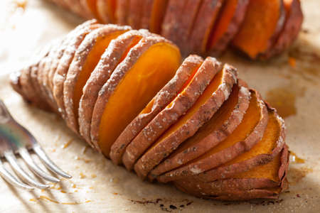 Baked hasselback potatoes
