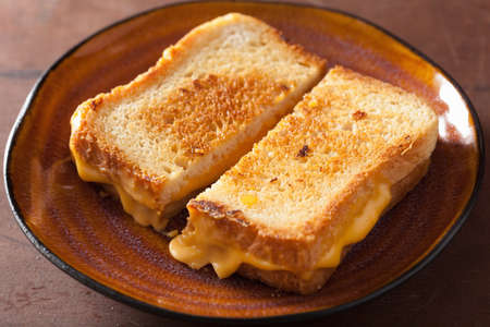 grilled cheese sandwich for breakfastの写真素材