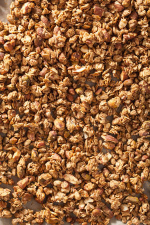 homemade healthy granola backgroundの写真素材