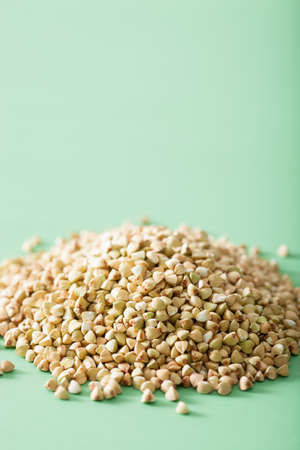 raw green buckwheat healthy ingredientの写真素材