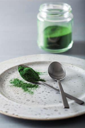 spirulina powder healthy dietary supplement