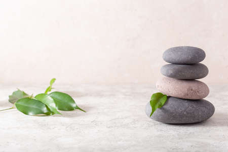 spa stones massage relax treatmentの写真素材