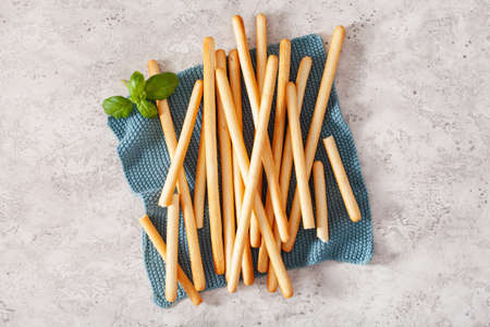 grissini crispy italian bread sticks.の写真素材