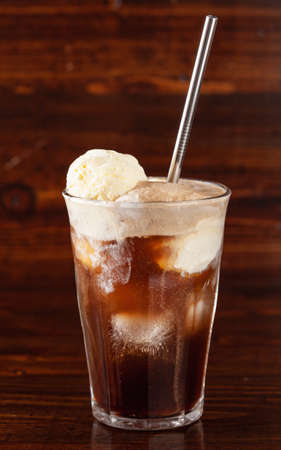 american ice cream float with colaの写真素材