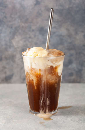american ice cream float with colaの写真素材