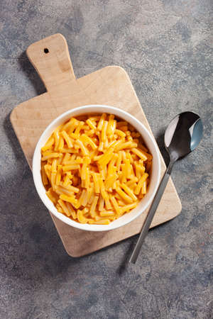 American creamy macaroni and cheese pastaの写真素材