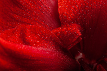 red winter christmas flower amaryllis Merry Christmas close-upの写真素材