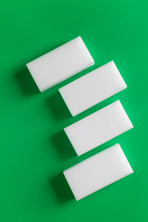 melamin magic sponge cleaning equipment for householdの写真素材