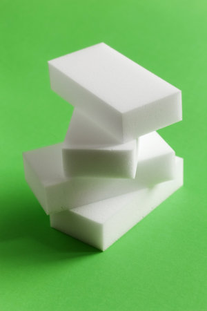 melamin magic sponge cleaning equipment for householdの写真素材