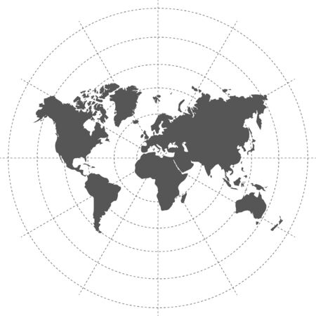 Flat Globe Isolated on white backgroundのイラスト素材