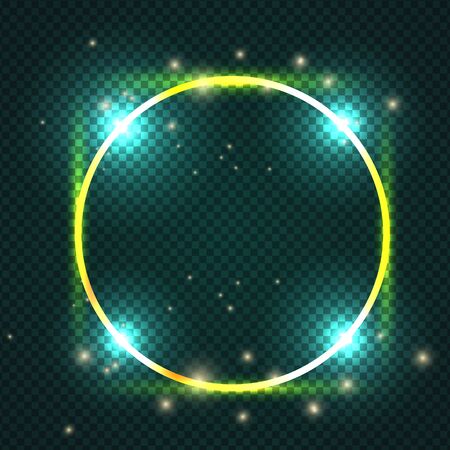 Glowing Effect Cyrcle Stroke with isolated backgroundのイラスト素材