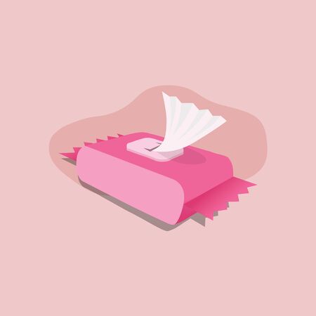 wet wipes pack vector designのイラスト素材