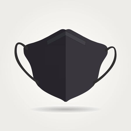 N95 Respirators Black Mask isolated vectorのイラスト素材