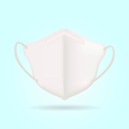 N95 Respirators White Mask isolated vectorのイラスト素材