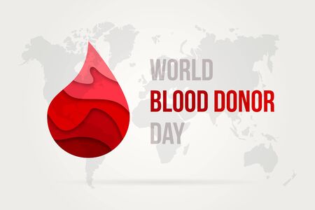 World Blood Donor Day. Vector Background Design Isolatedのイラスト素材