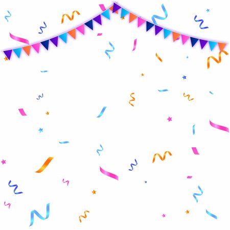 colored festoons with the isolated background. Eps vector filecolored festoons with the isolated background. Eps vector fileのイラスト素材