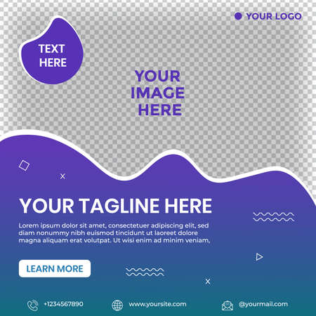 Social media template gradient shapes background design eps file 02のイラスト素材