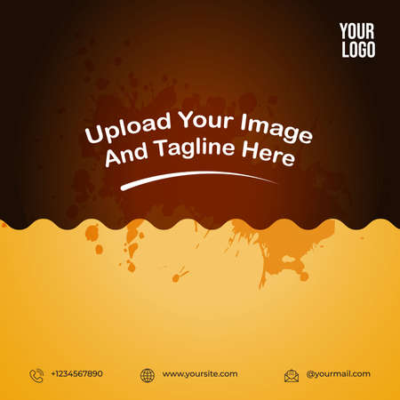 Social Media Post Template. Shop, Furniture, Food and Drink Advertisement.のイラスト素材