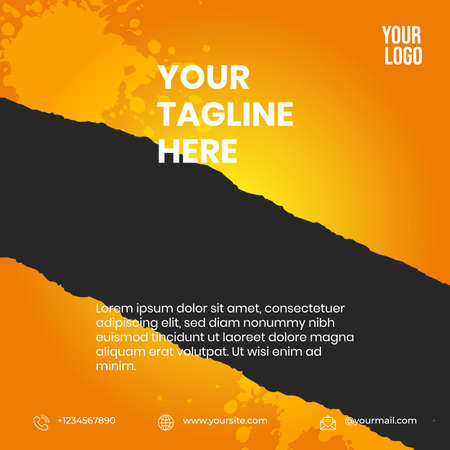 01. Social Media Post Template Background Design. Shop, Furniture, Food and Drink Advertisementのイラスト素材