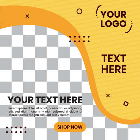 Abstract shapes background design vector. For background social media post template 02のイラスト素材