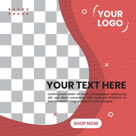 Abstract shapes background design vector. For background social media post template 02のイラスト素材