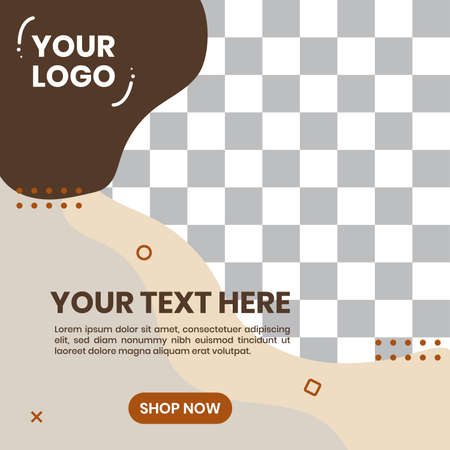 Abstract background social media post template. Abstract shapes vector background design 03のイラスト素材