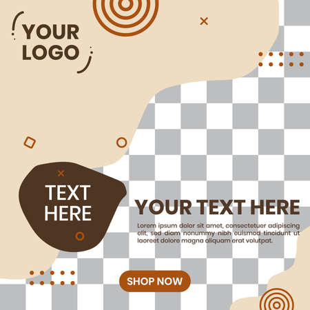Abstract background social media post template. Abstract shapes vector background design 03のイラスト素材