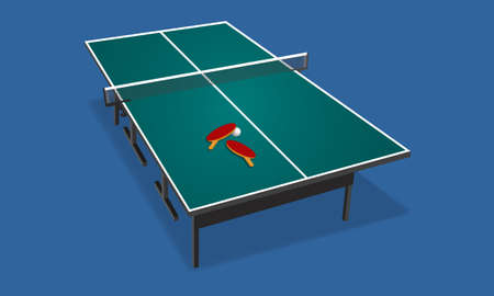 Table tennis complete kits vector design isolated backgroundのイラスト素材