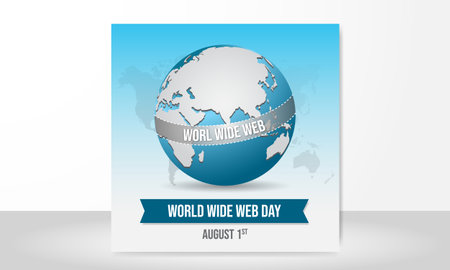 World wide web day august 1 background designのイラスト素材