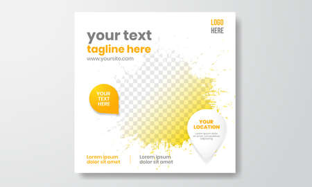 Real estate social media templates ink splash background. For promotion, advertisement, and ads bannerのイラスト素材