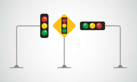Traffic light illustration design. Traffic sign vector illustration.のイラスト素材