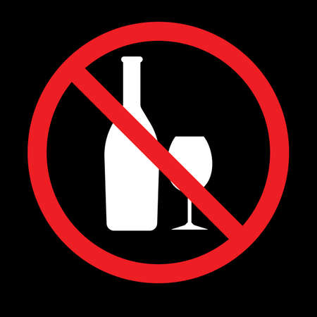 No Drinking Sign prohibition sign Alcoholのイラスト素材