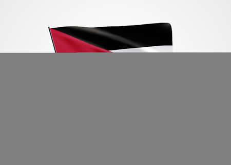 Jordan flag flying high in the white isolated background. May 25 Jordan independence day World national flag collection world national flag collectionの写真素材