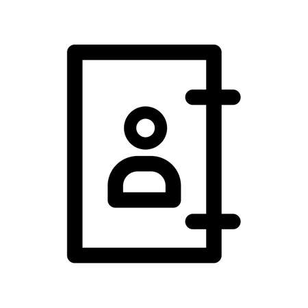 Contact list icon illustration for business and management on isolated background designのイラスト素材