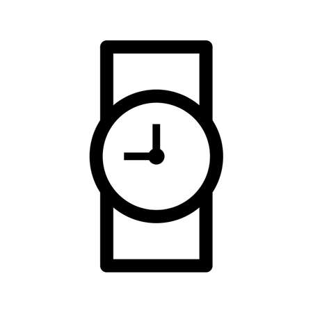 Clock icon with watch symbol illustration for business and management on isolated background designのイラスト素材