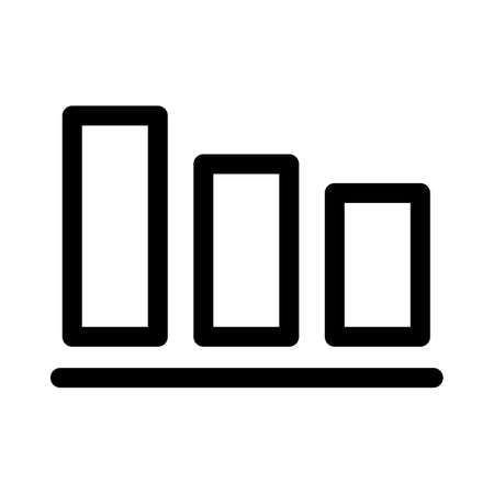 Curve icon illustration for business and management on isolated background. Table curve illustration designのイラスト素材