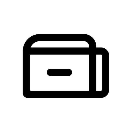Pocket icon with minus symbol illustration on isolated background designのイラスト素材