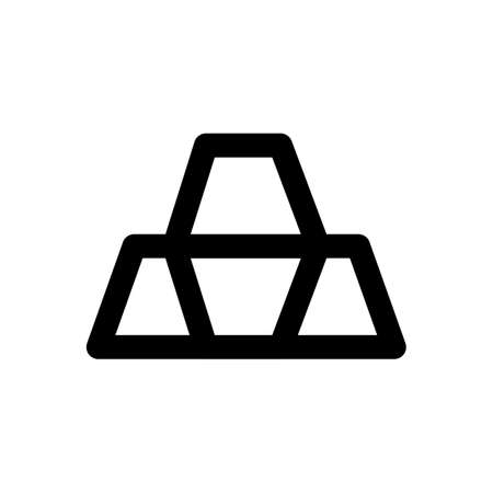 Gold icon or gold pile symbol illustration on isolated background designのイラスト素材