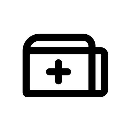 Pocket icon with positif symbol on isolated backgroundのイラスト素材