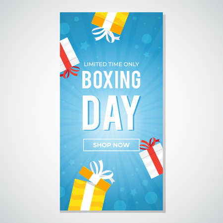Boxing Day December 26th illustration banner on abstract gradient background designのイラスト素材