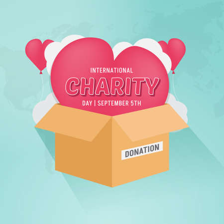 Charity Day September 05th illustration vector on isolated backgroundのイラスト素材