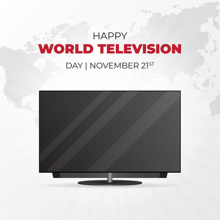World Television Day November 21st illustration designのイラスト素材