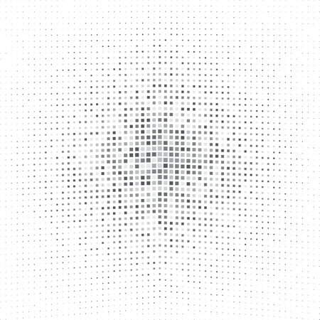 Abstract background with black-white halftone randoms color fillのイラスト素材