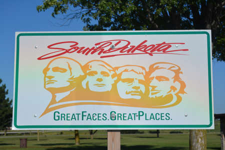South Dakota Welcome Signのeditorial素材