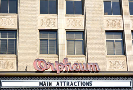 Orpheum Theater in downtown Sioux City, Iowa のeditorial素材