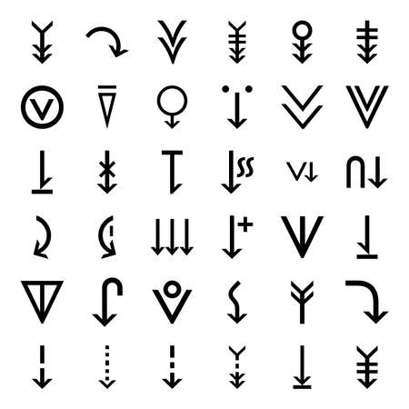 arrow icon set. arrow icon collectionのイラスト素材